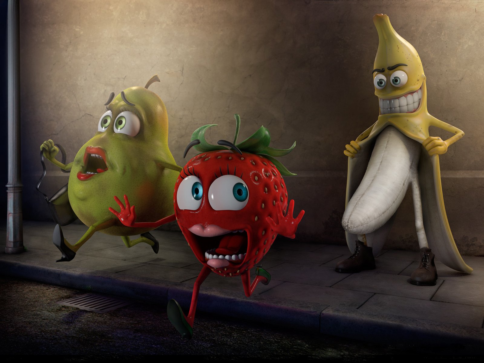 банан фрукты груша клубника извращенец страх паника