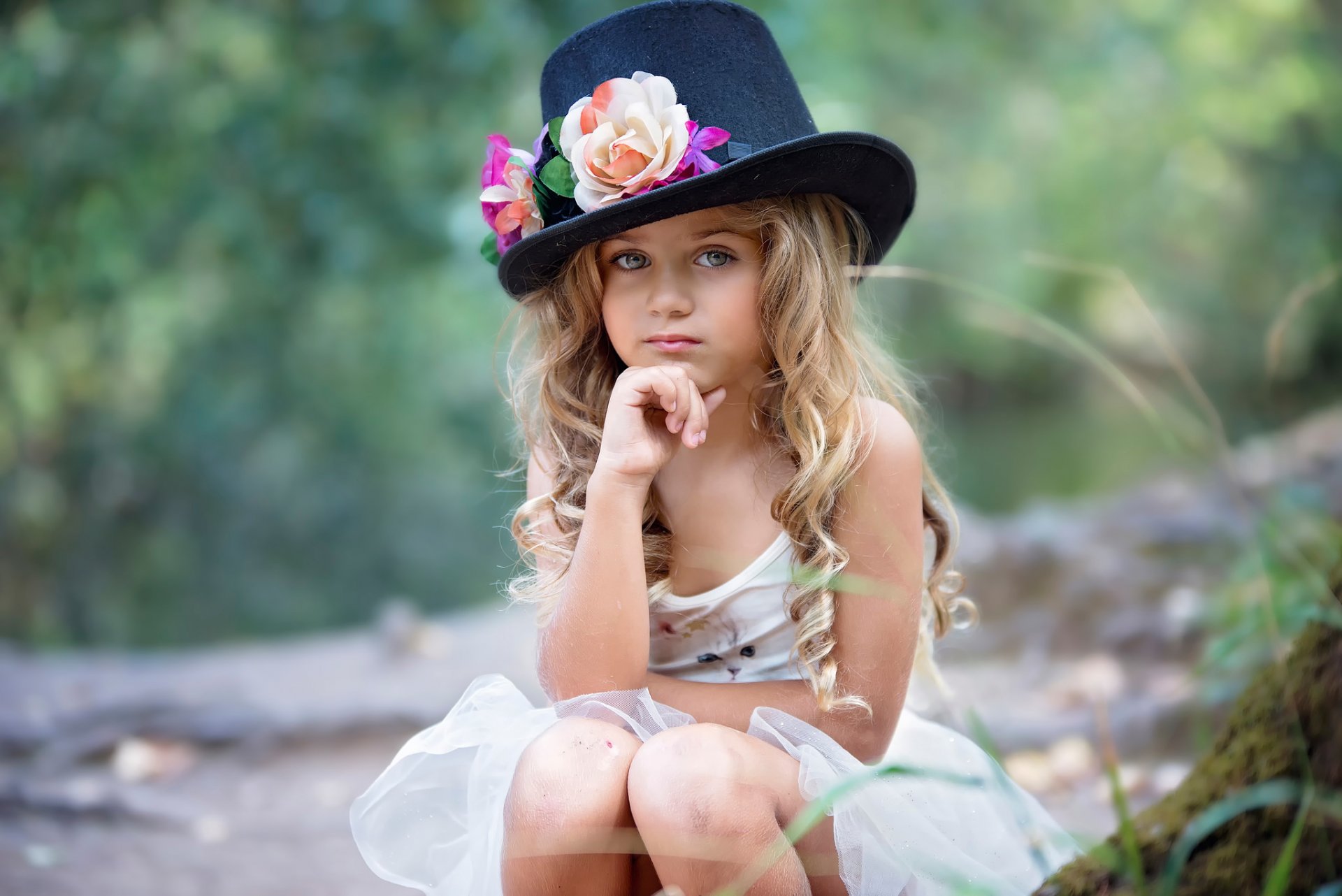 волшебно осень девочка шляпка сусана -де-ла llave