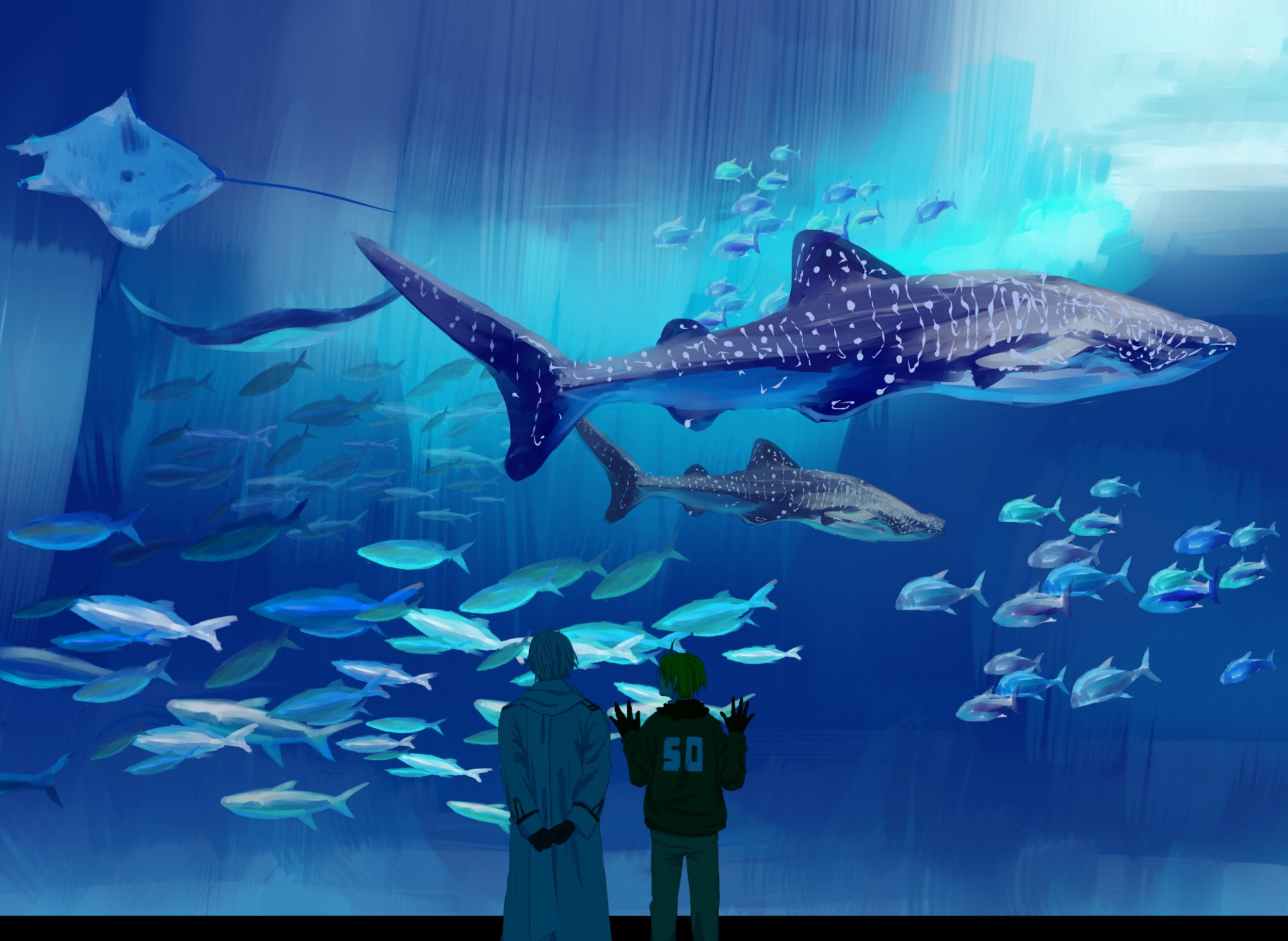 костюмы супергерой океанариум аниме хеталия и страны оси большой аквариум морские млекопитающие скат акула наблюдение арт