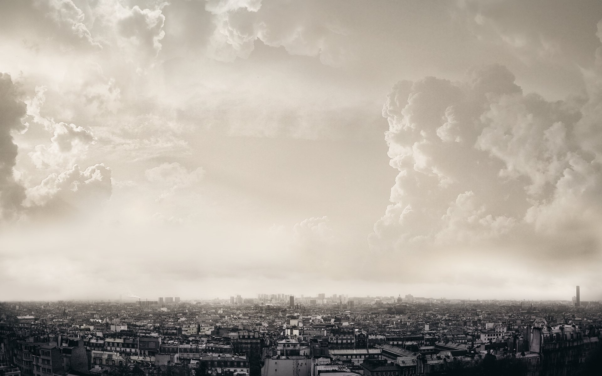Париж в тени от облака без смс