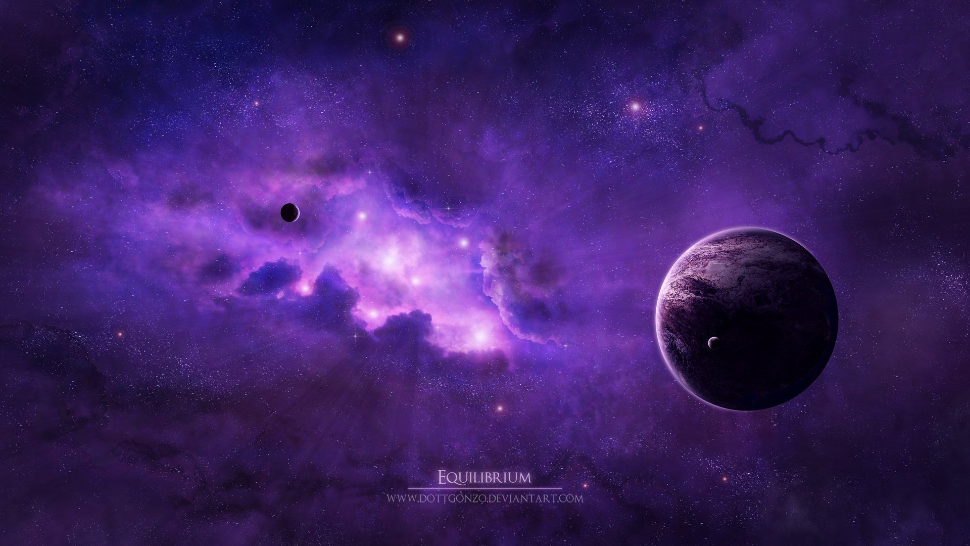 Фиолетовая необъятная красота космоса