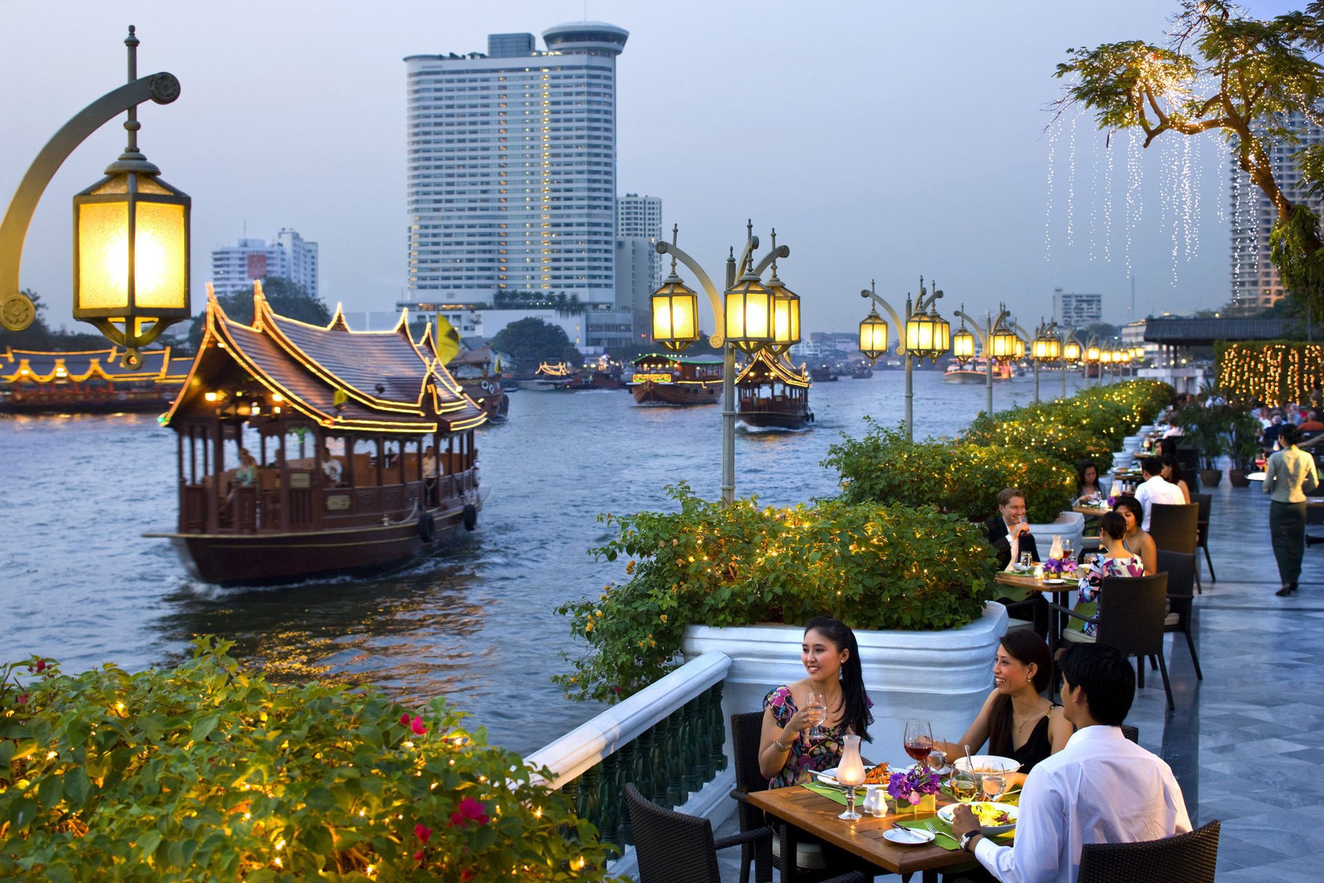 Тайланд Бангкок город ресторан на природе