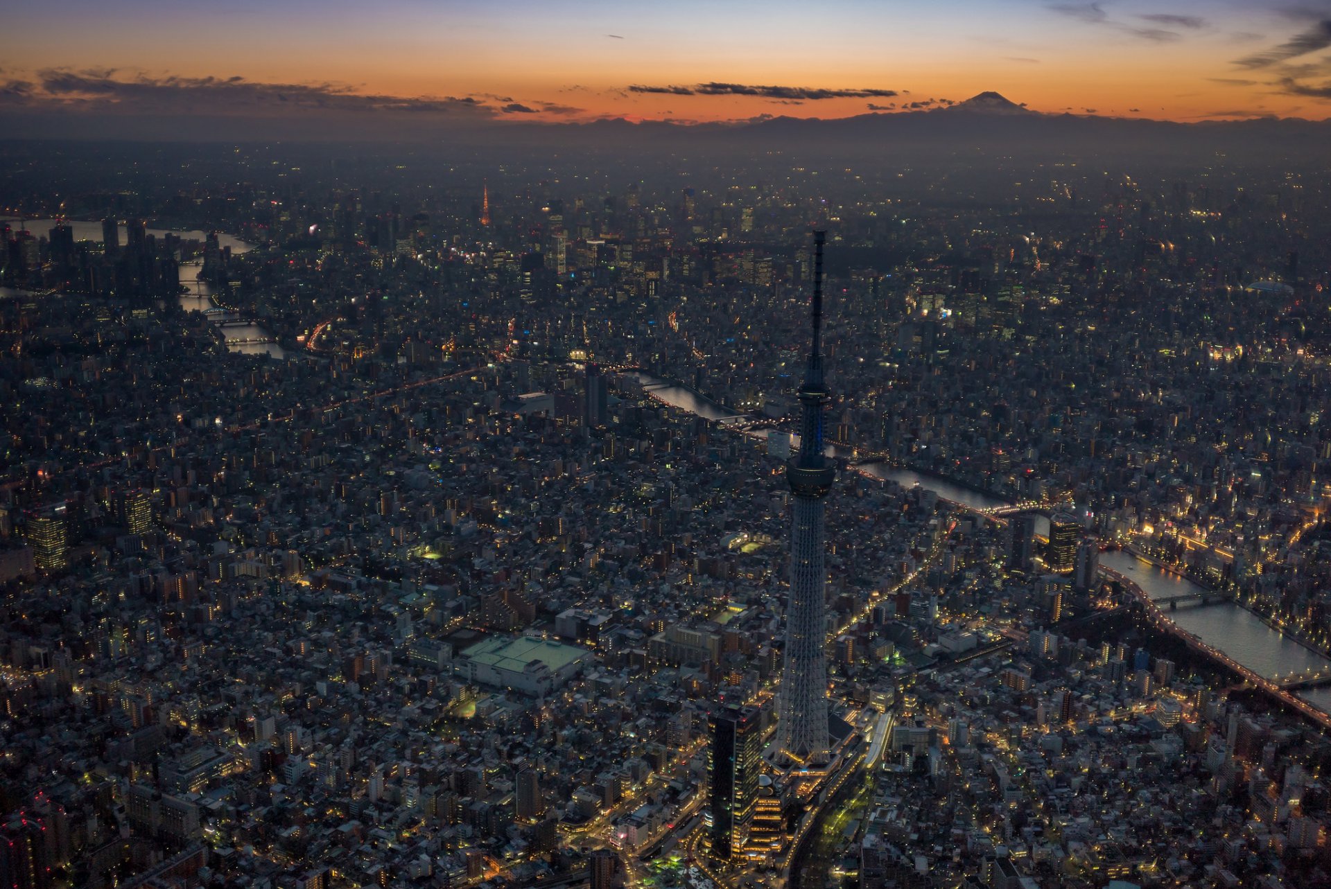 Фото токио с высоты птичьего полета