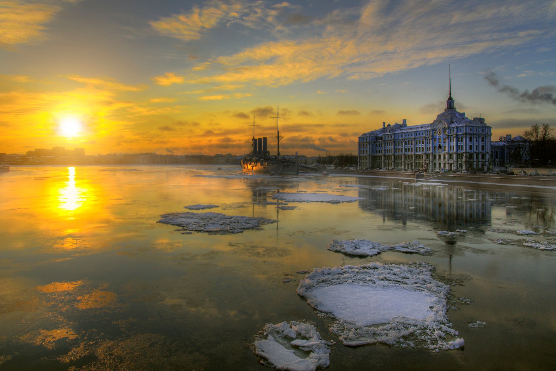 Восход солнца в санкт петербурге