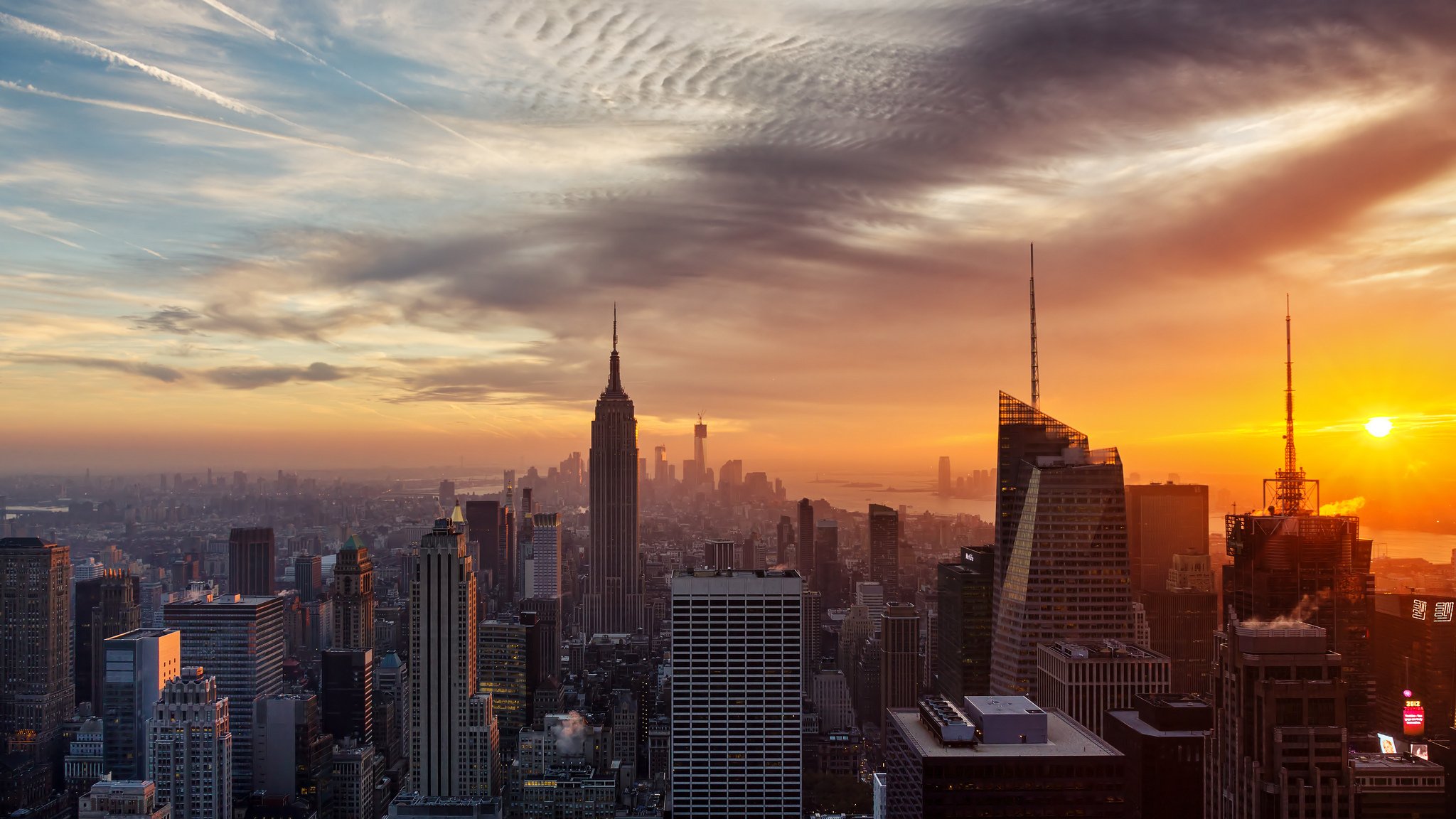 страны архитектура Нью-Йорк США море небо облака загрузить