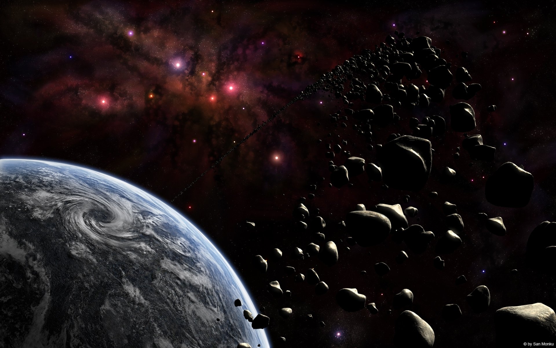 планета астероиды камни кольцо