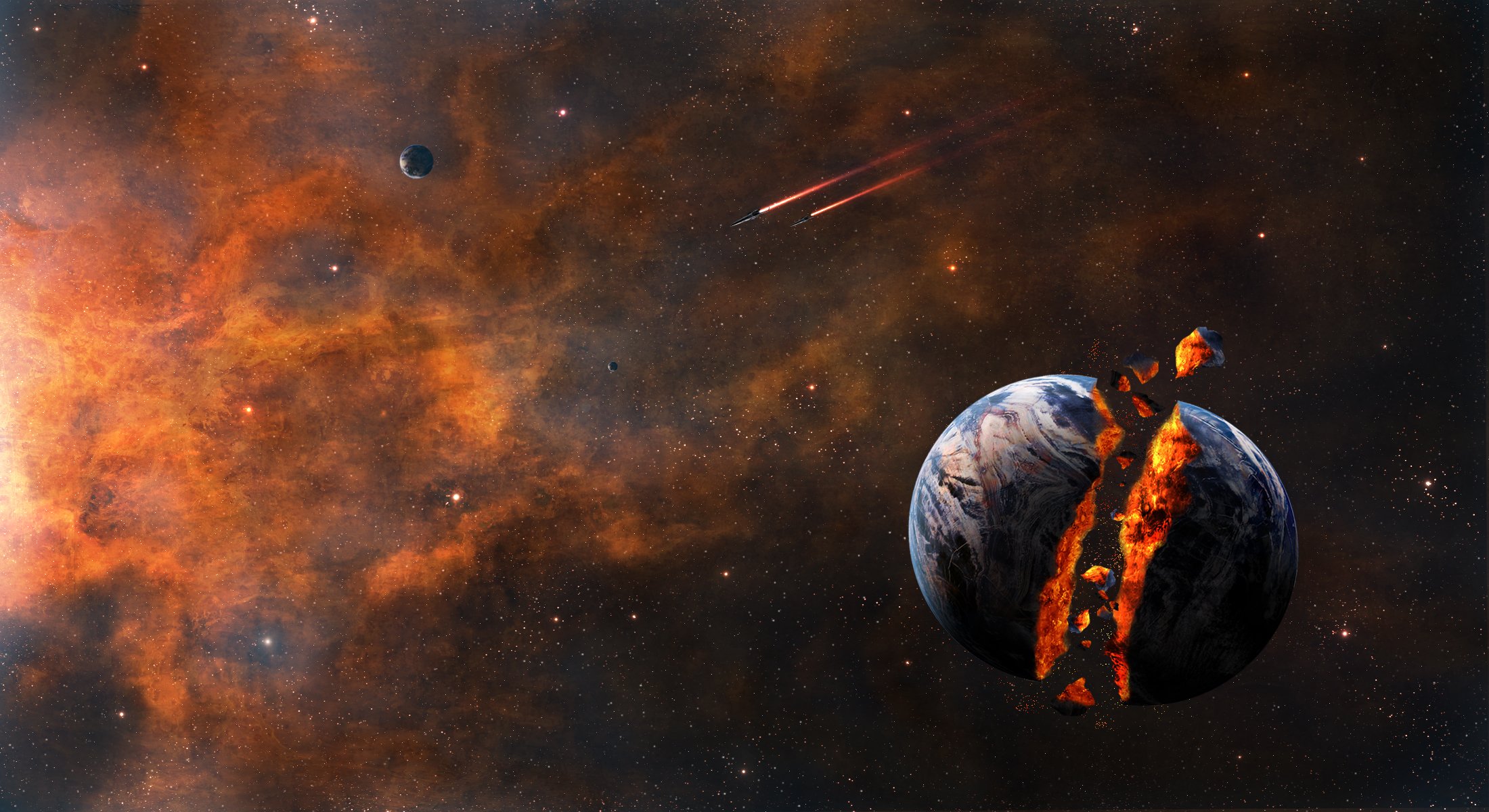 Обои Взрывающаяся планета картинки на рабочий стол на тему Космос - скачать скачать