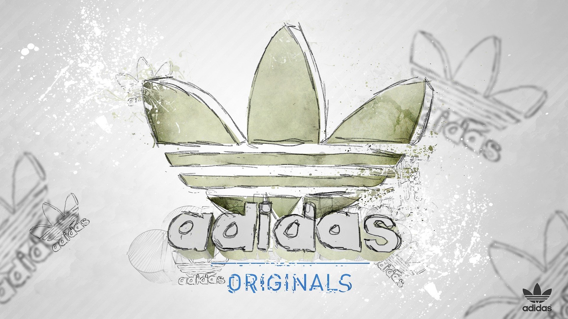 adidas originals спорт стиль бренд лого знак рисунок скетч узоры линий марка логотип изображение модели линии 1920x1080
