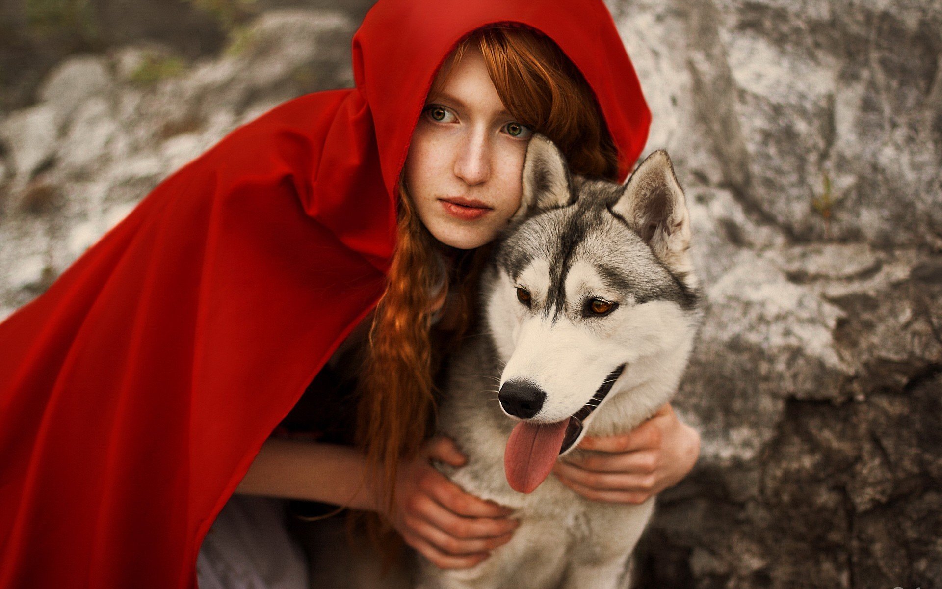 красна шапочка плащ волк красная шапочка рыжий косплей