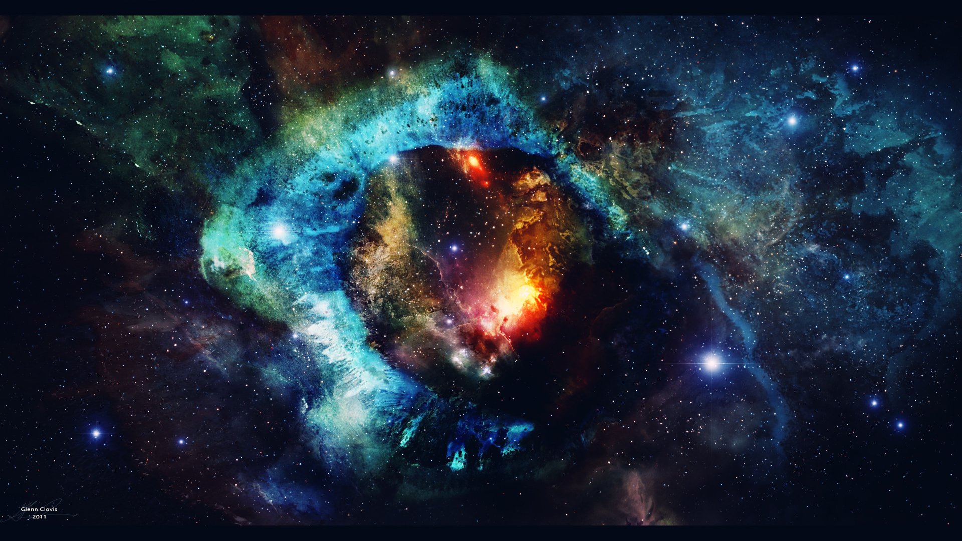 космос арт туманность звезды пространство искусство вселенная