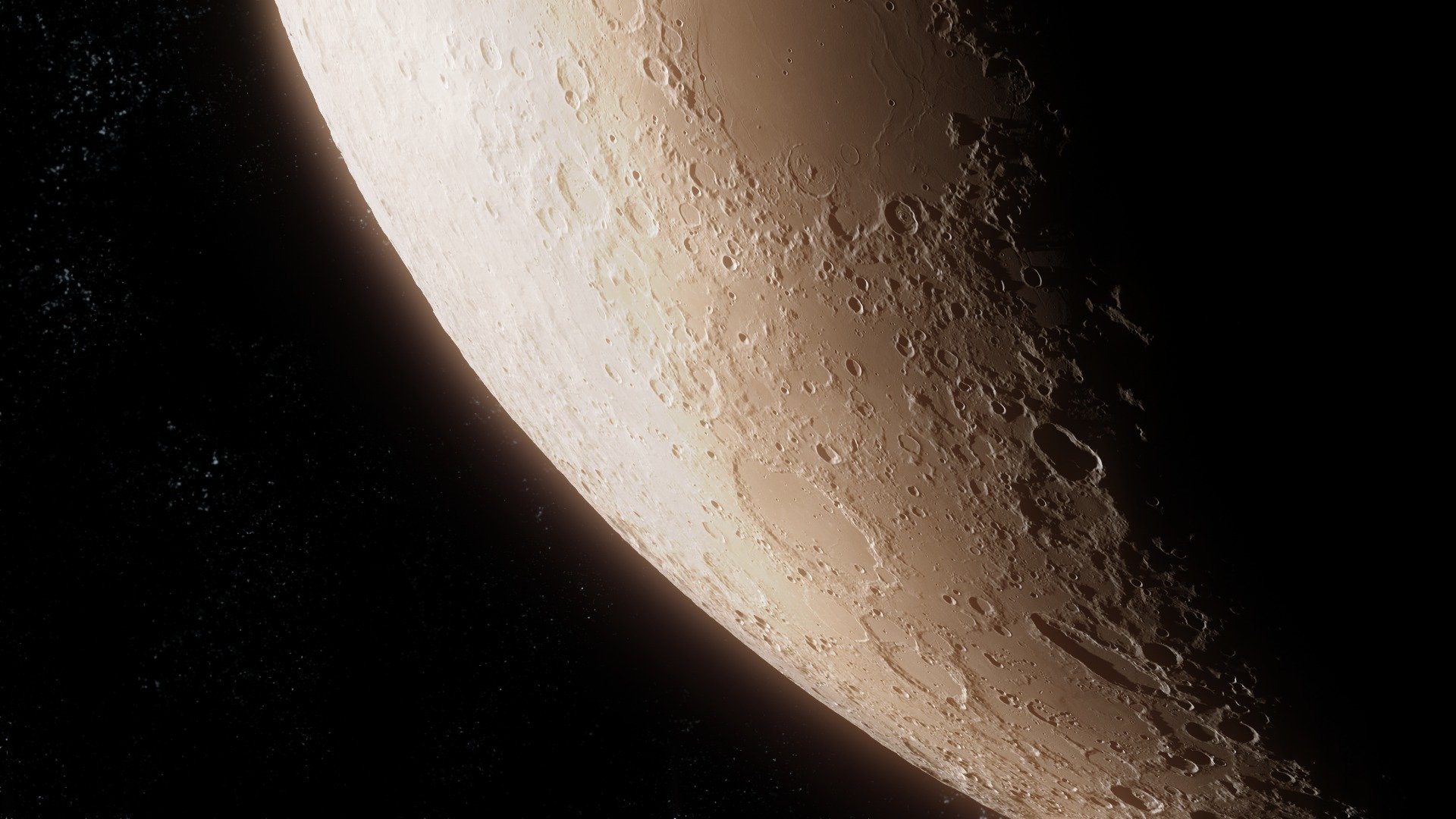 космос луна спутник звезды кратеры поверхность