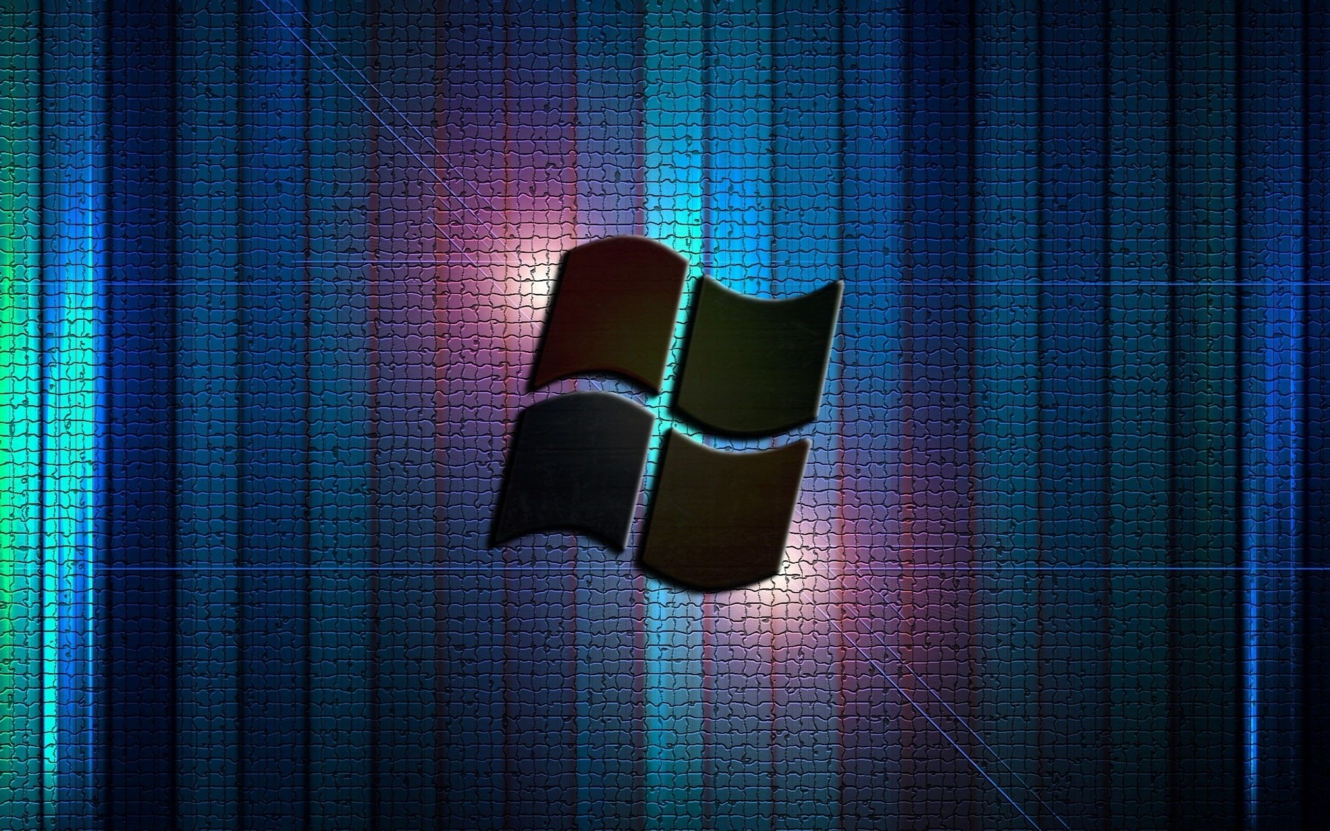 темно- эмблема операционная система окна