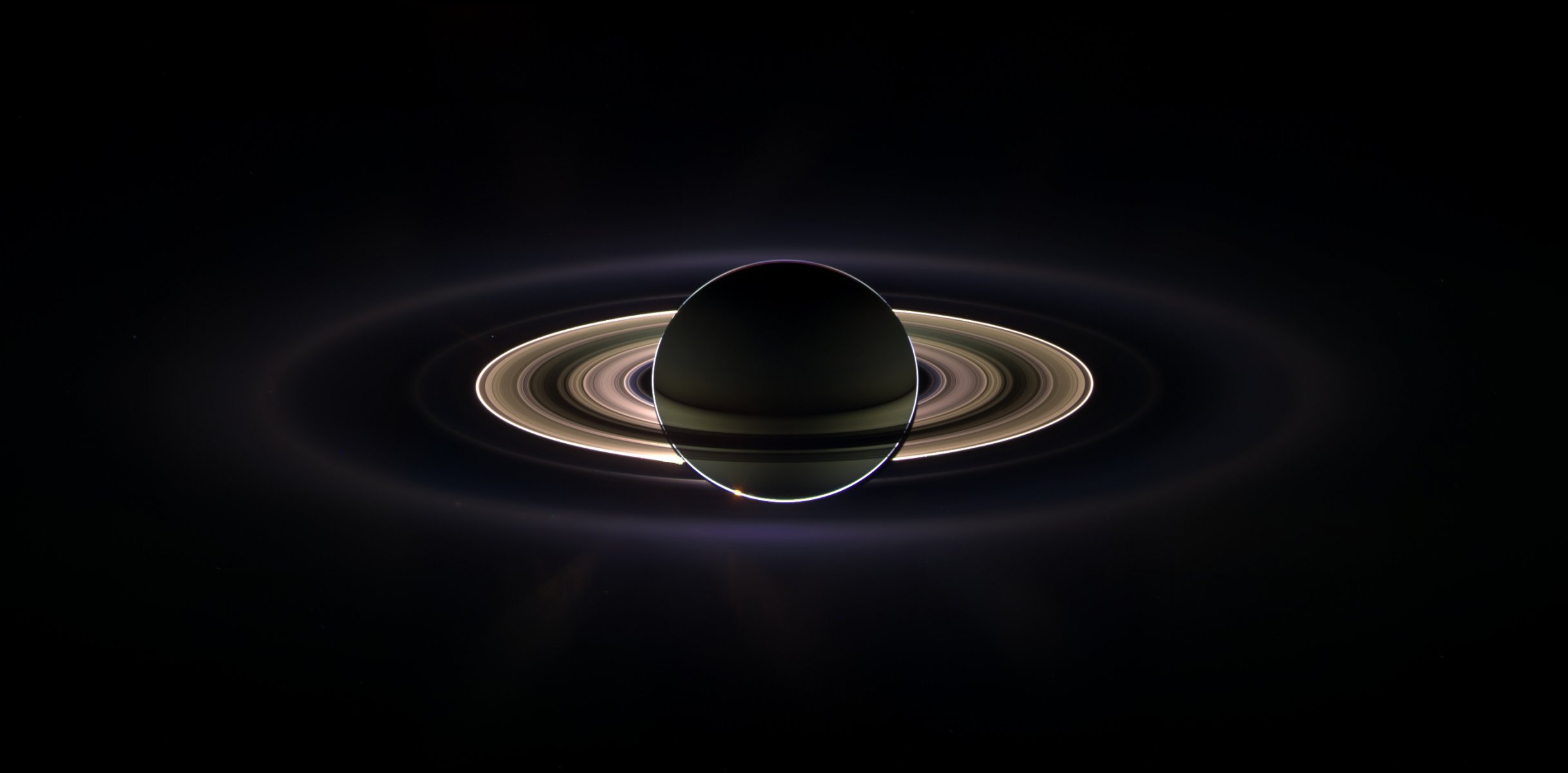 сатурн кольца тень земля кассини