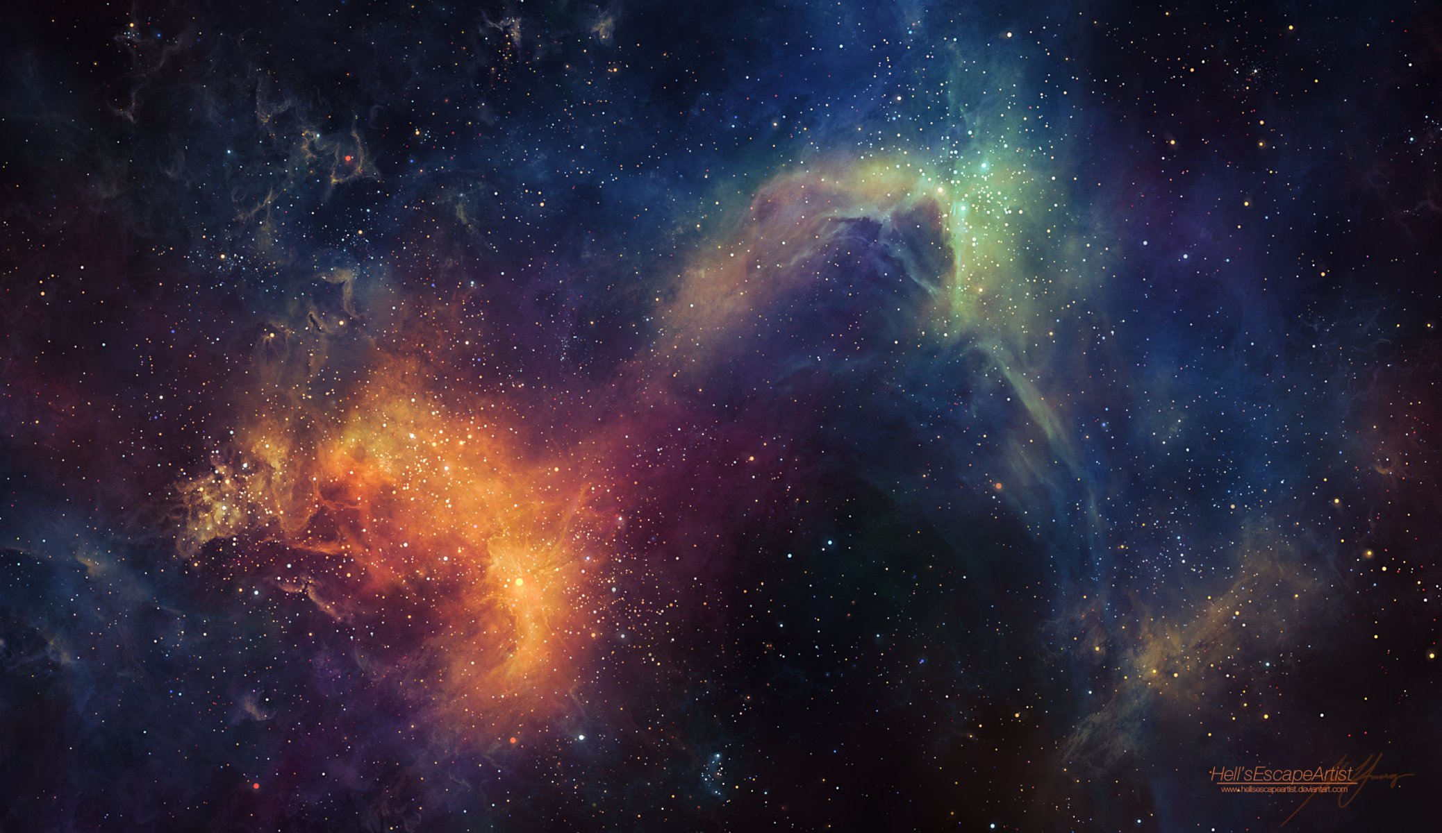 вселенная пространство туманность звезды свечение