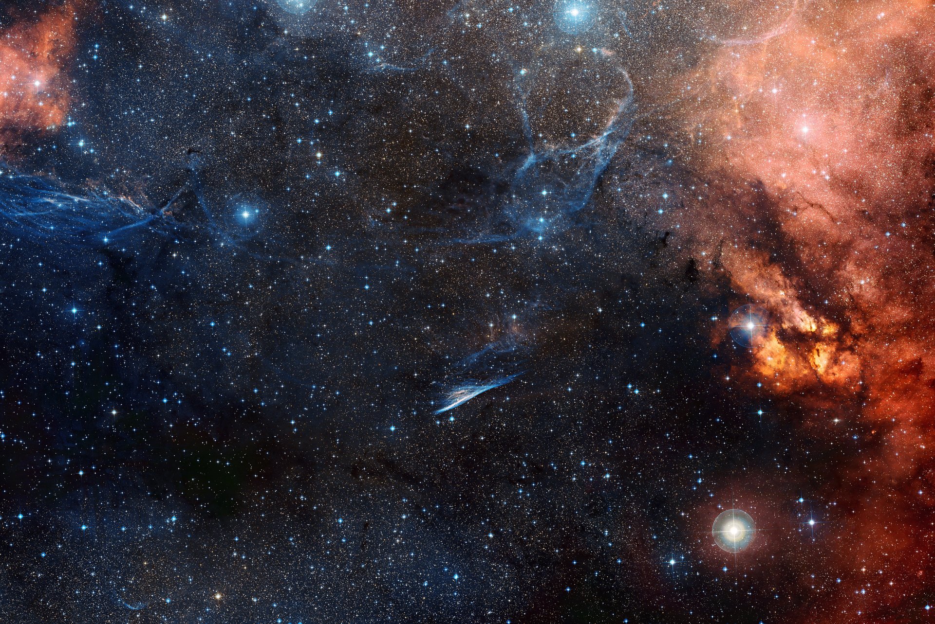 Рисунок туманности звезд в космосе