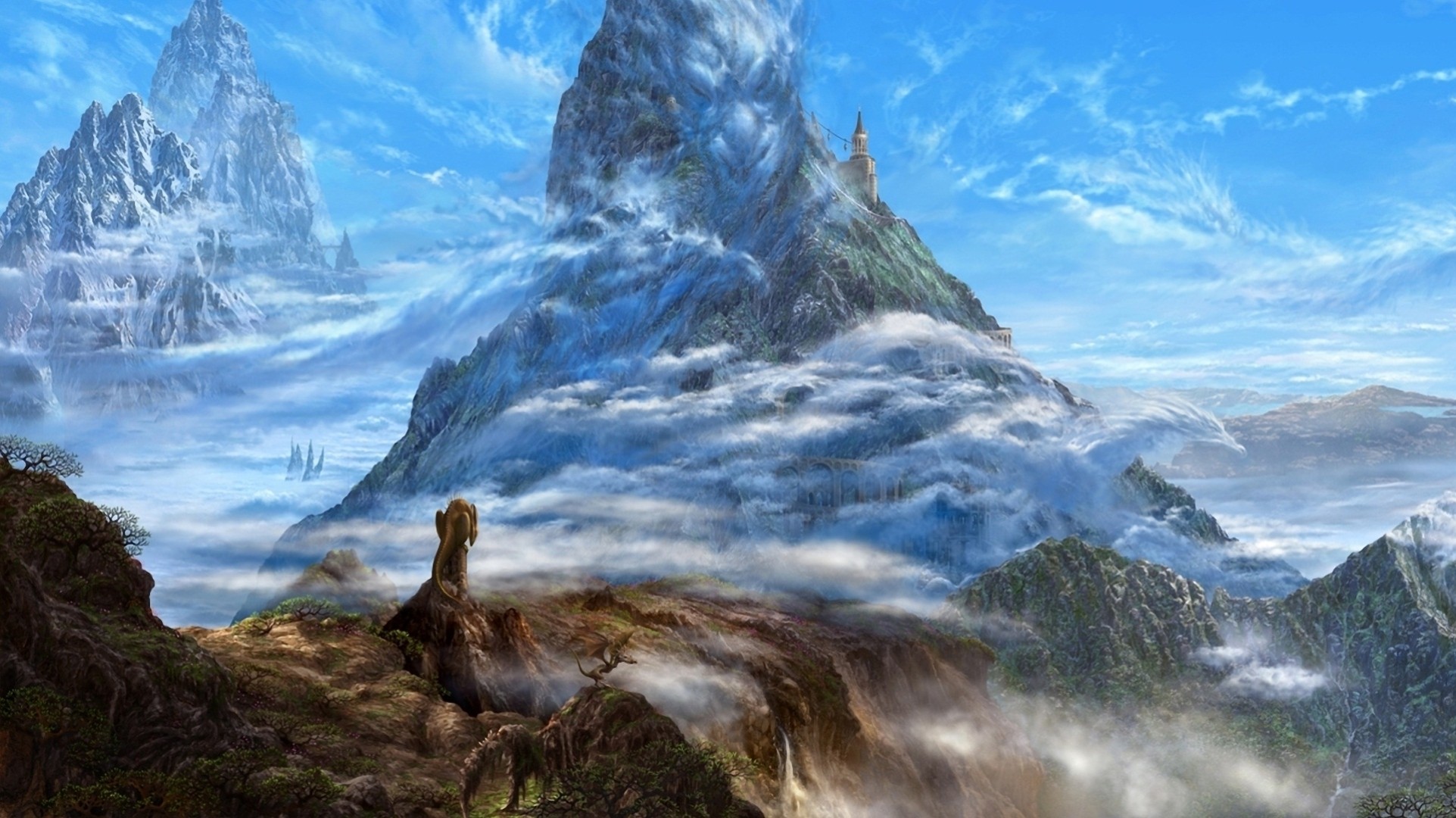 Замок у вершины горы скачать