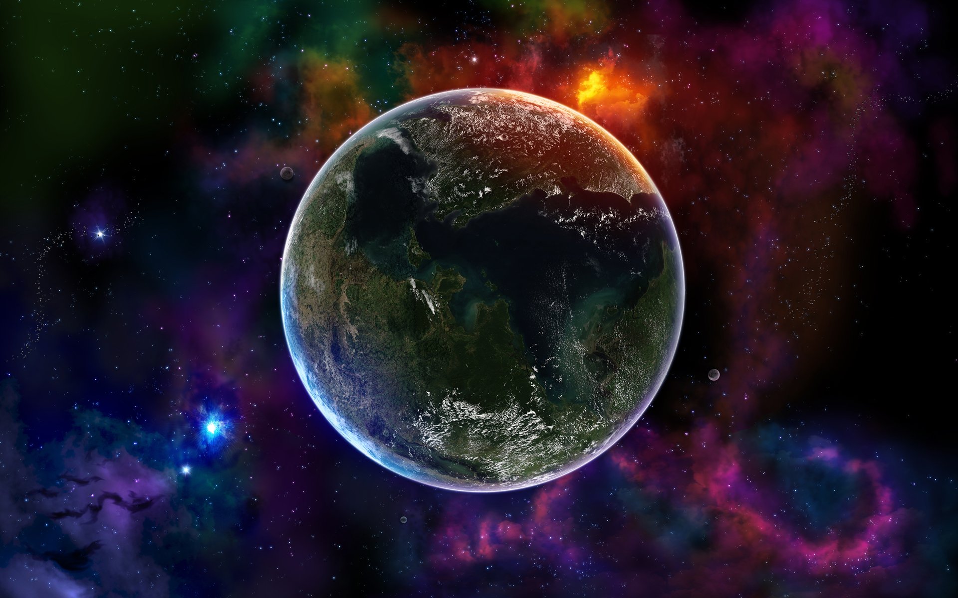 земля космос планета цвета