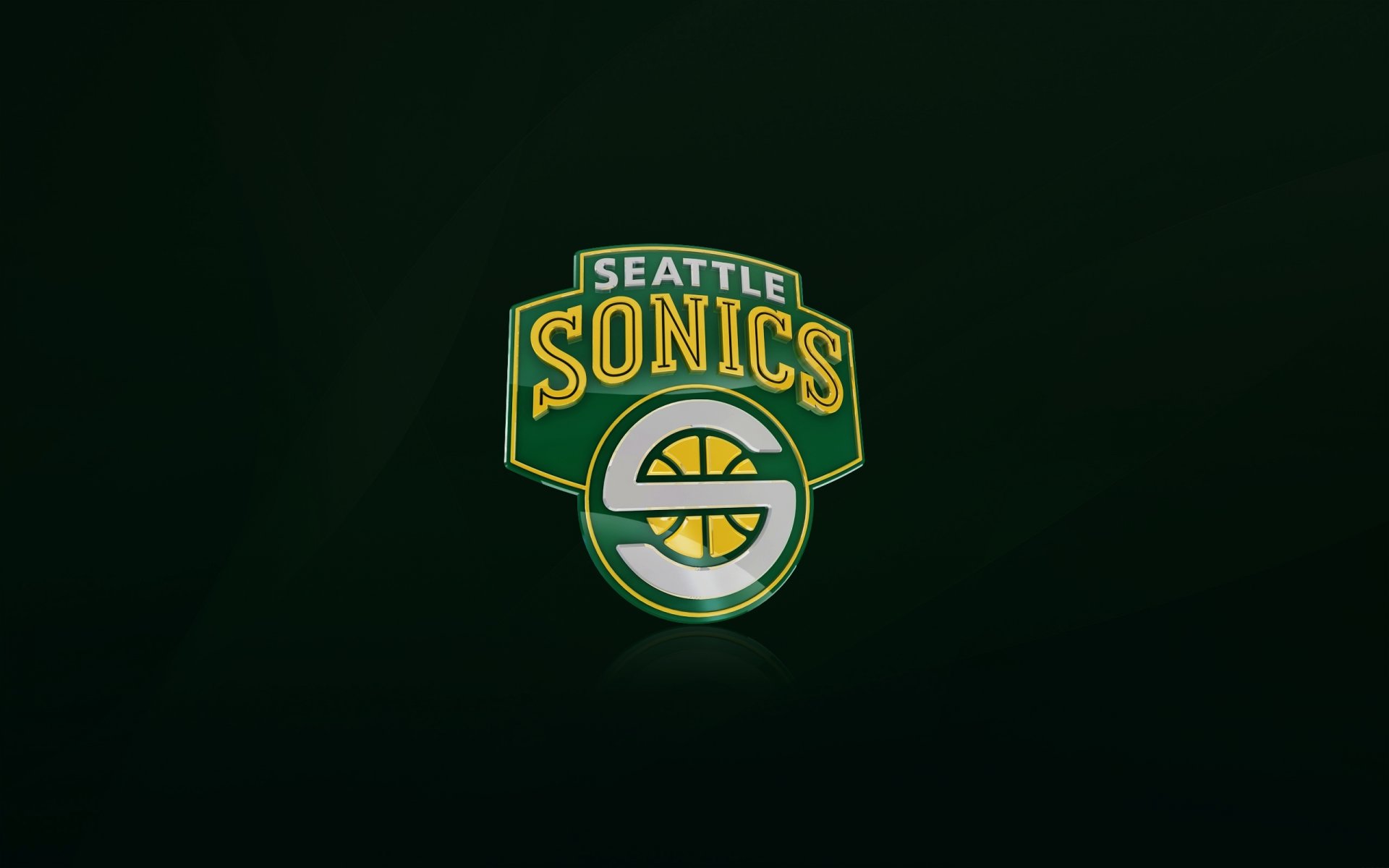 сиэтл сверхзвуковой нба сиэтл баскетбол логотип сверхзвуковые зеленый фон