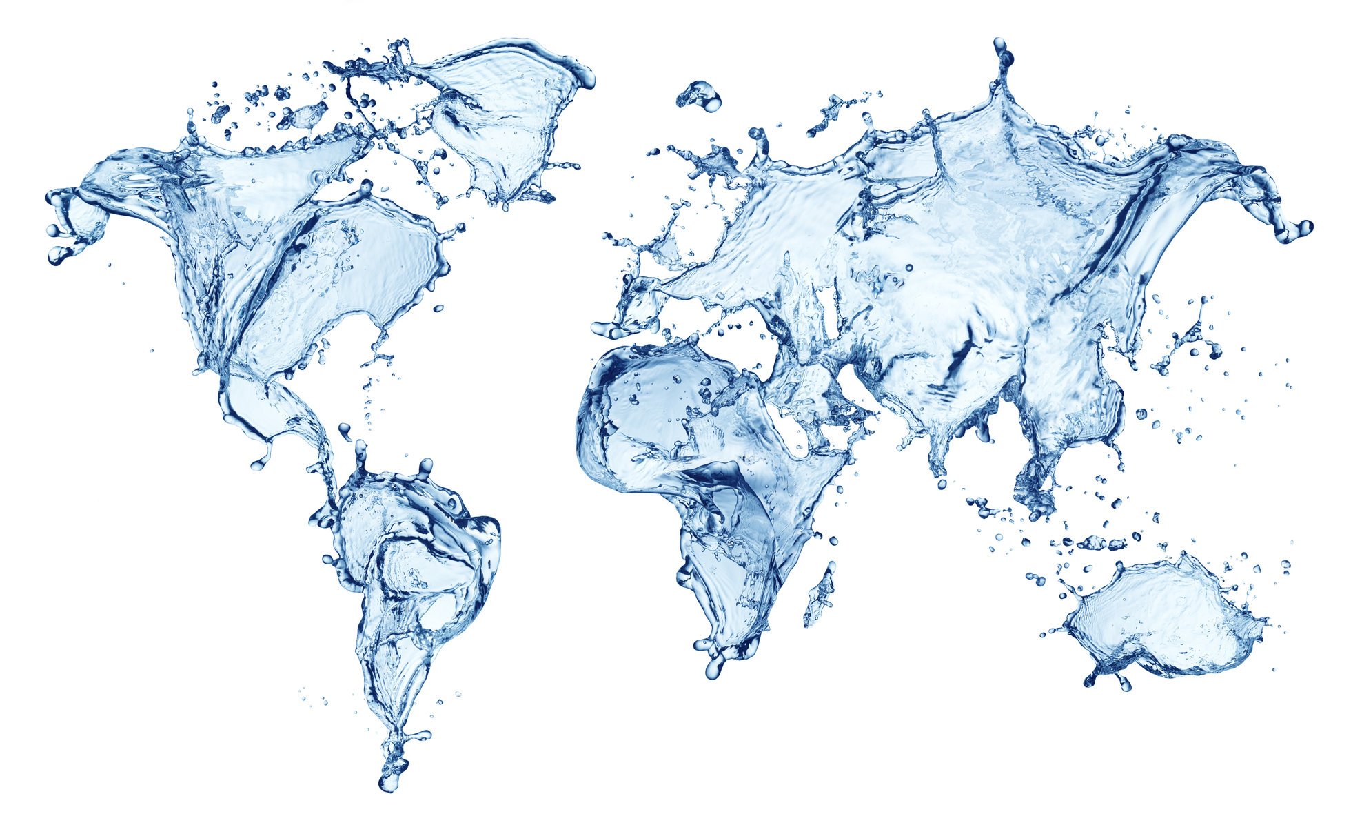 Карта мира. Вода и земля поменялись местами