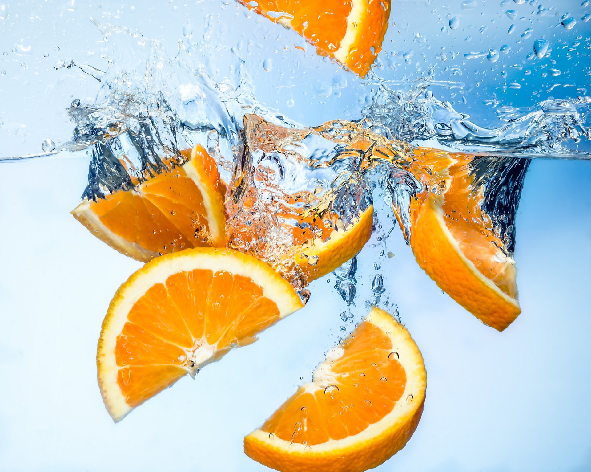 вода апельсин дольки