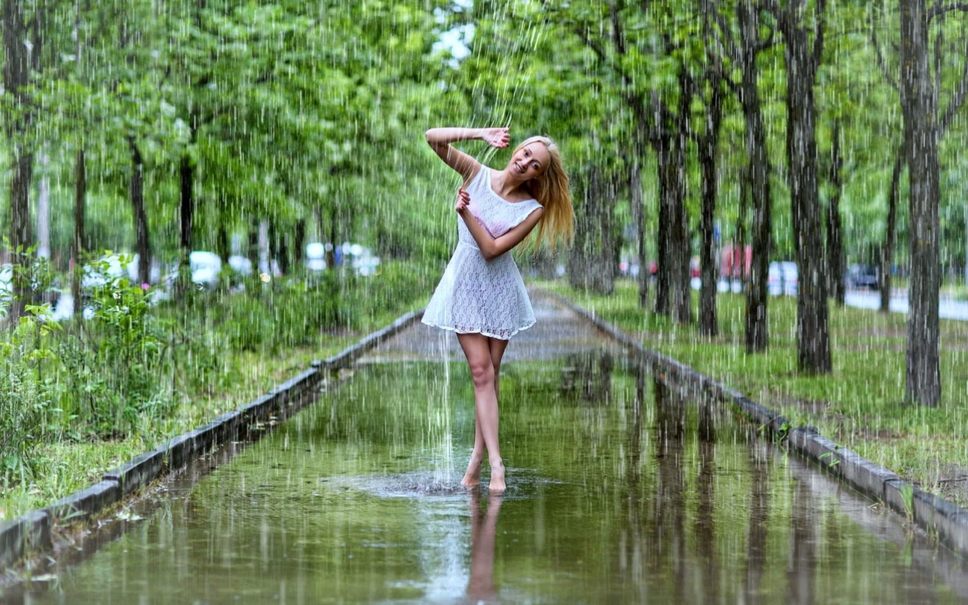 Прогулка босиком под летним дождём