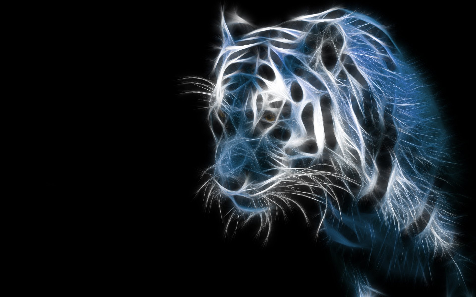 Тигр в темноте обои на телефон