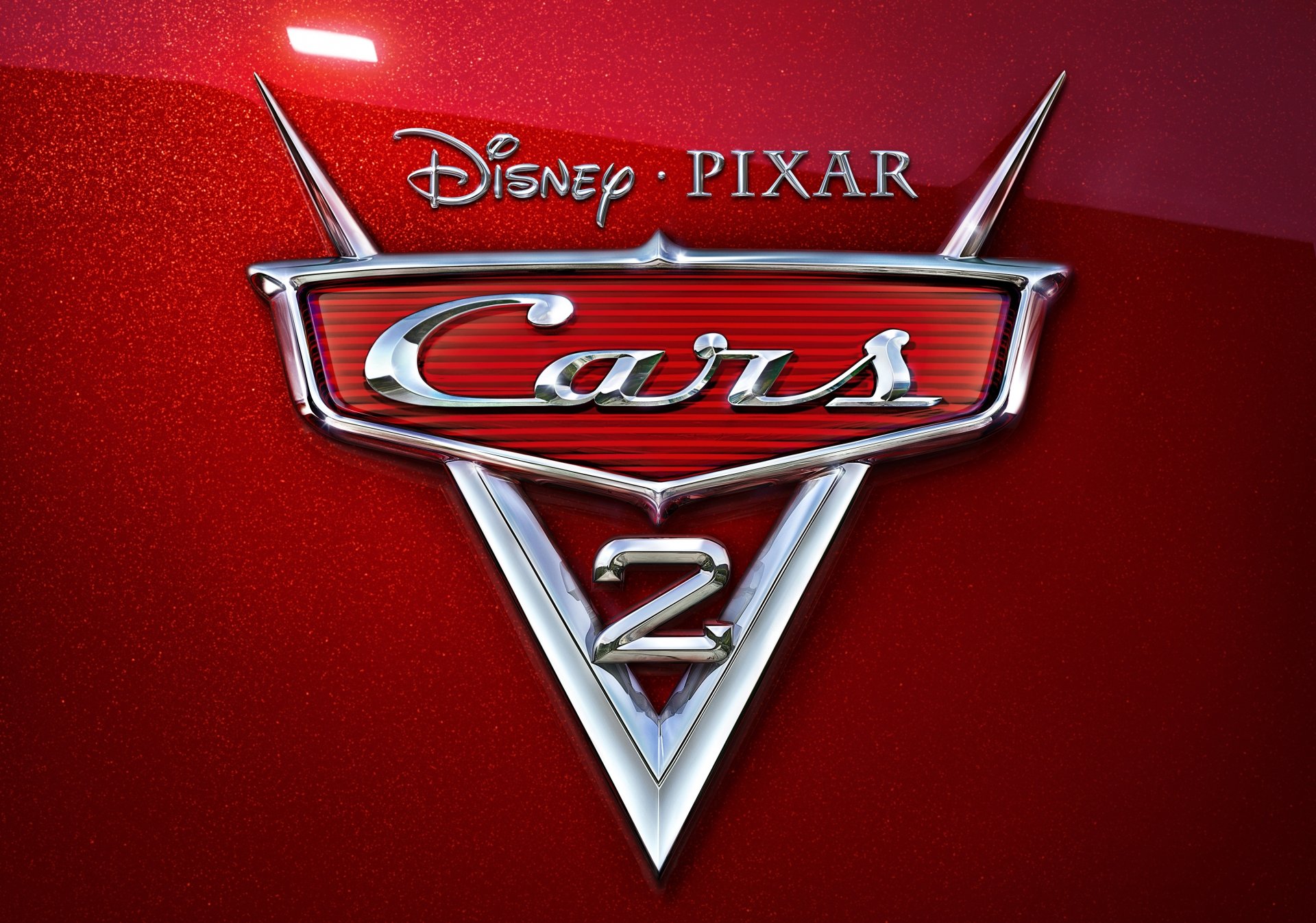 автомобили 2 тачки 2 мультфильм эмблема красный перламутр хром дисней pixar
