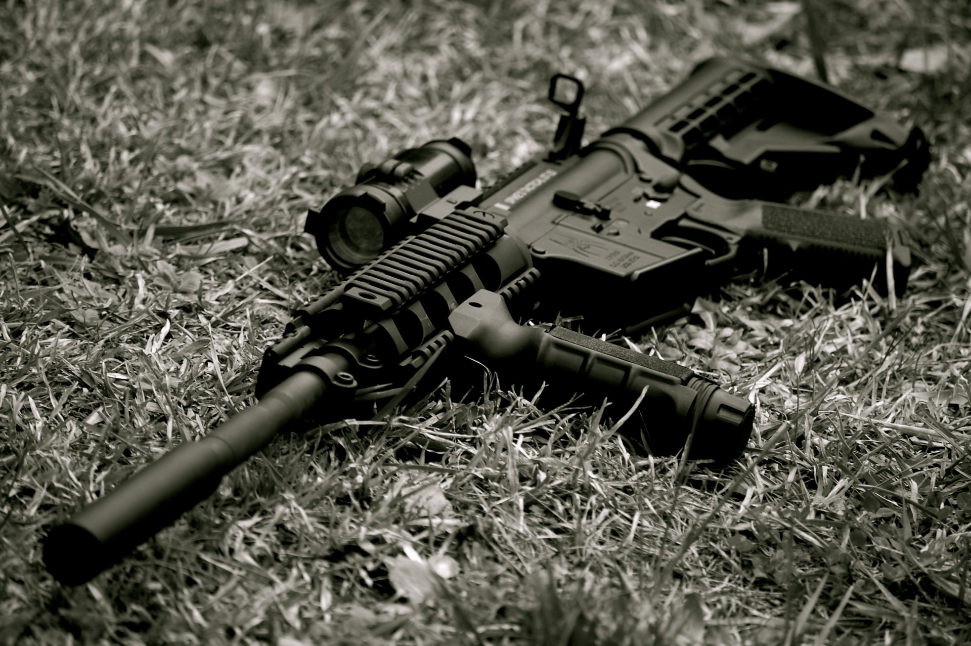 м4 автомат штурмовая винтовка трава