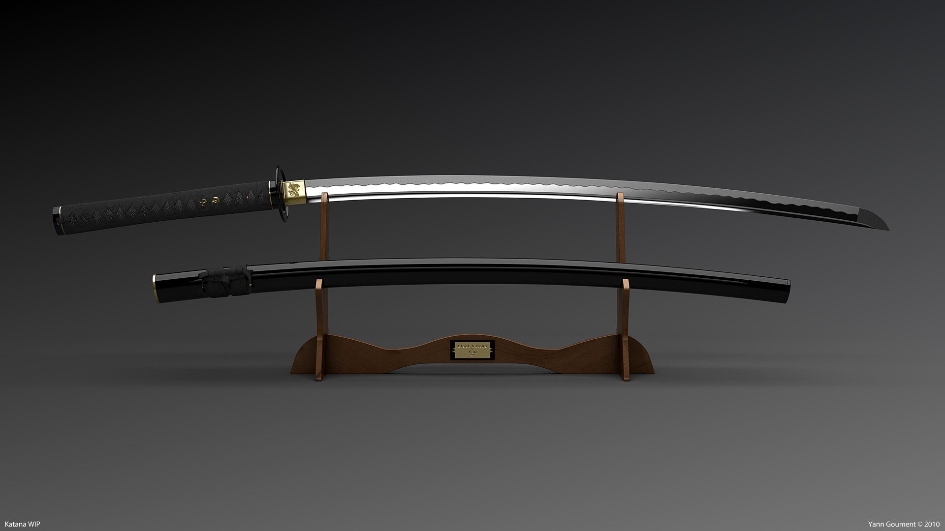 оружие катана меч черный