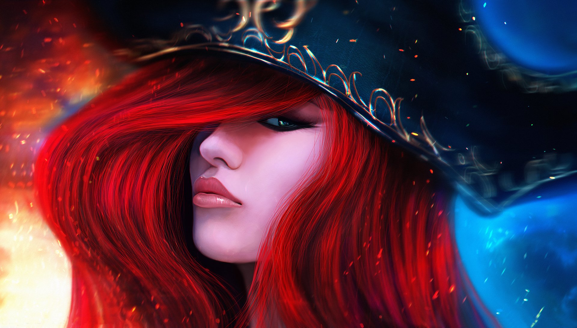 miss fortune lol девушка шляпа рыжая охотник за головами лига легенд