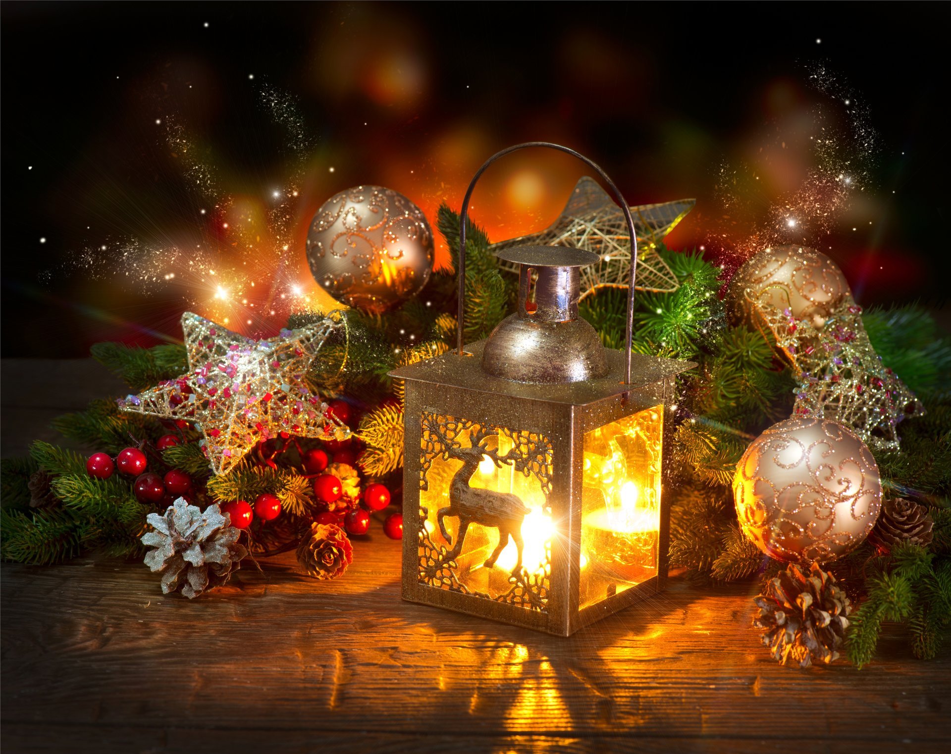 новый год рождество украшения фонарь