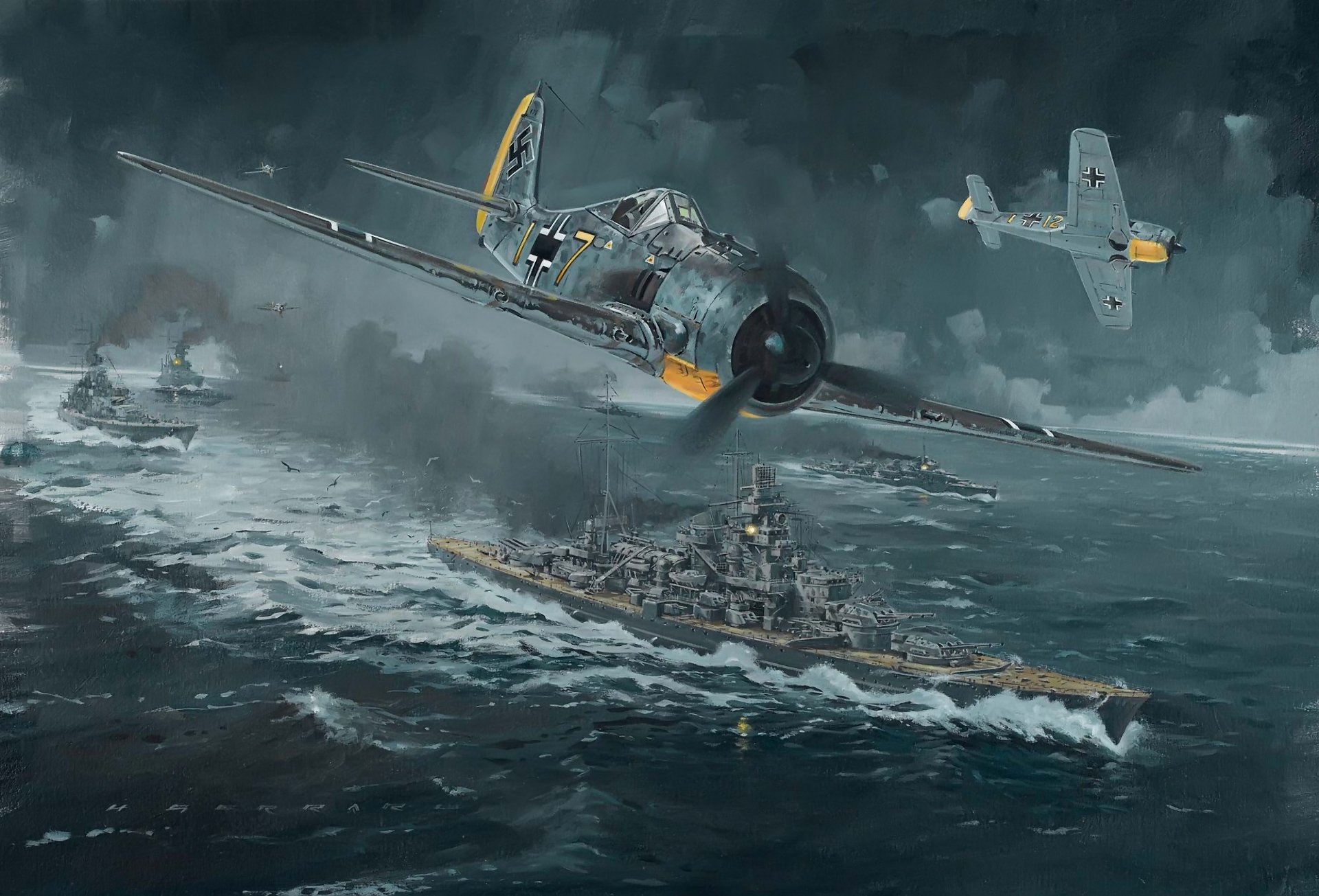 самолет корабль нападение вторая мировая война