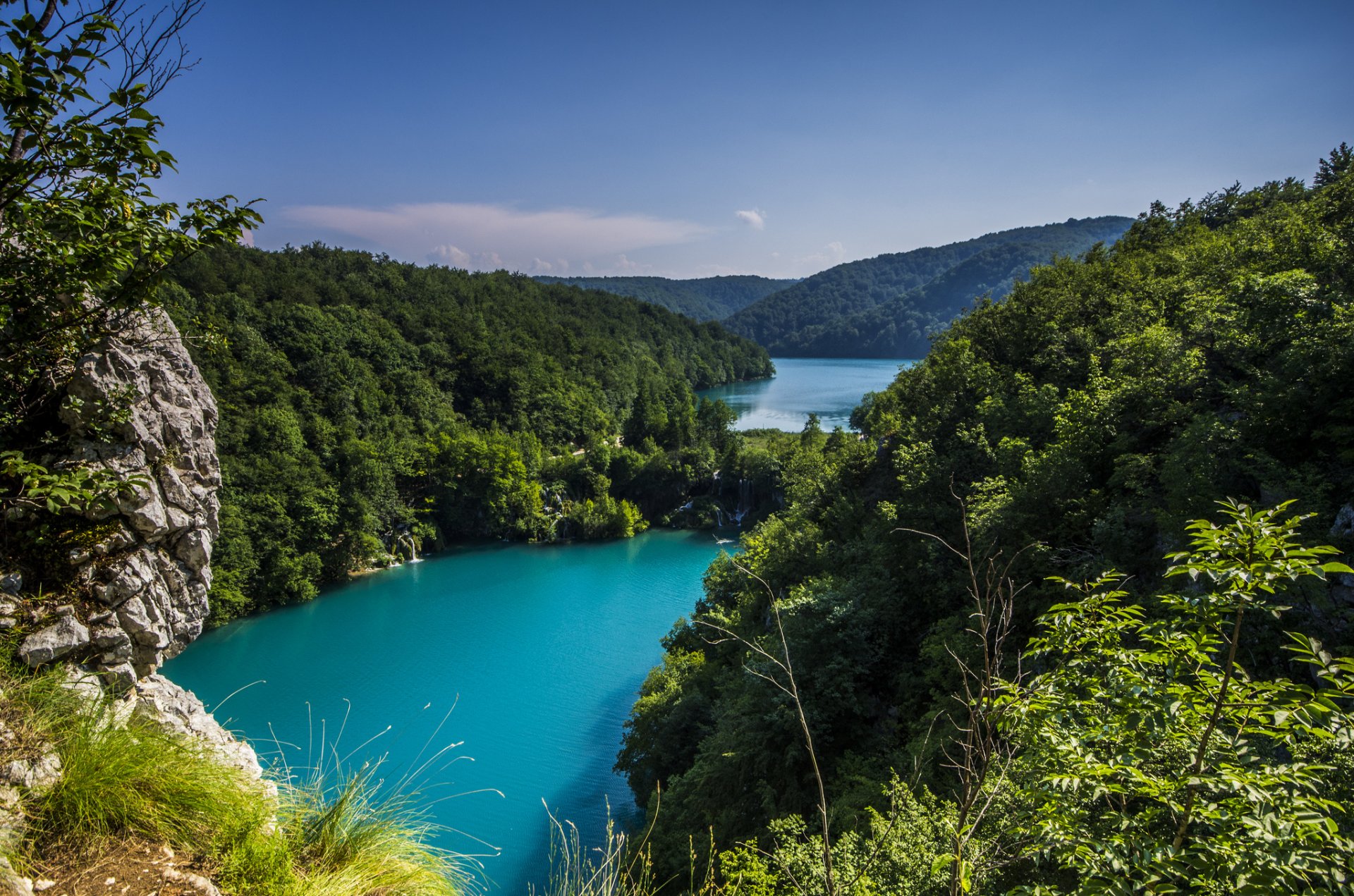 Хорватии парк в горах - Плитвицкие озёра