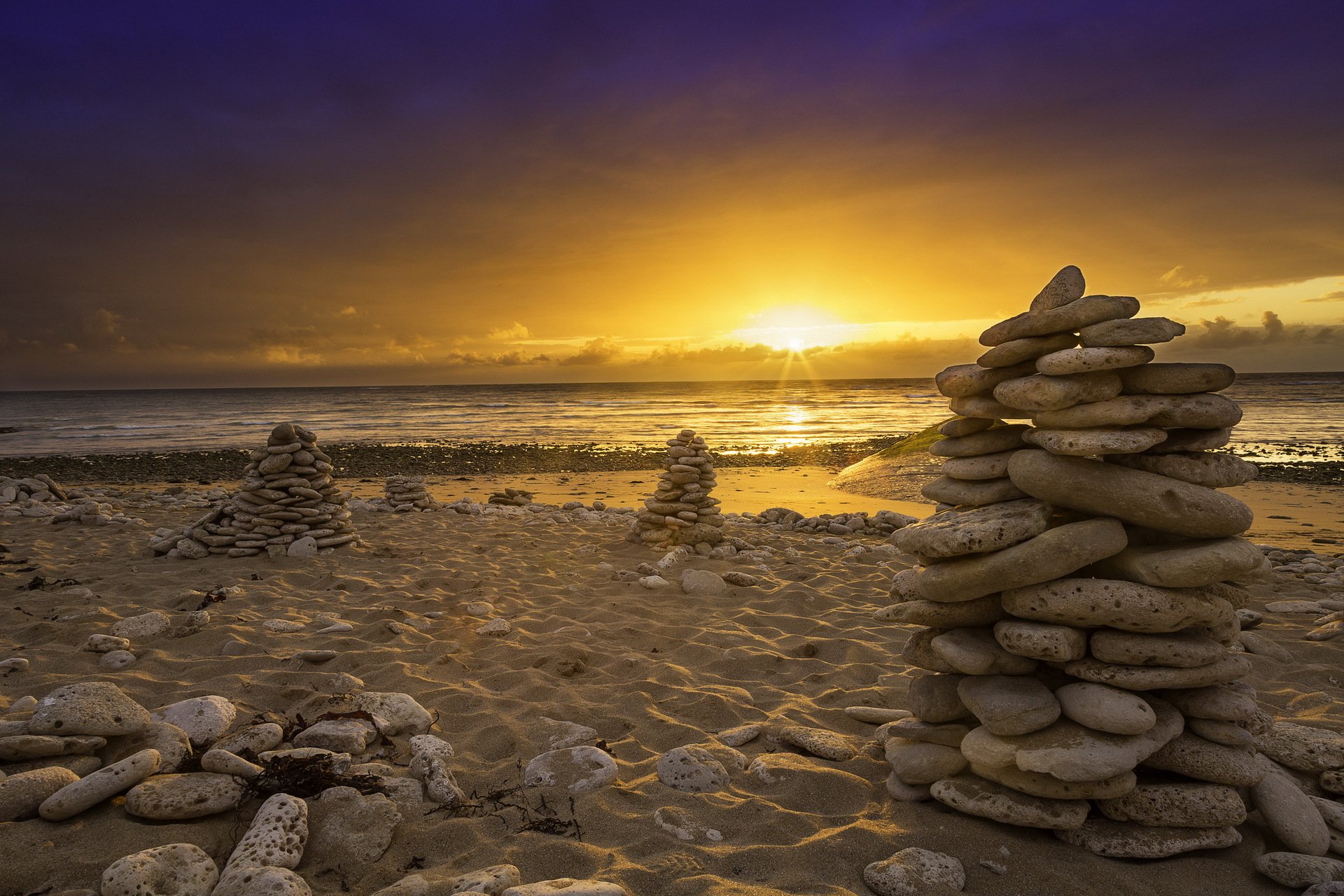 закат море камни sunset sea stones без смс